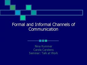 Formal communication example