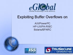 Exploiting Buffer Overflows on AIXPower PC HPUXPARISC SolarisSPARC
