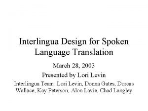 Interlingua example