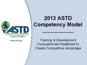 The astd competency model
