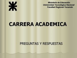 Ministerio de Educacin Universidad Tecnolgica Nacional Facultad Regional