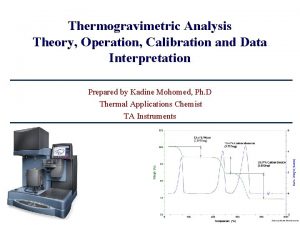 Thermogravimetric analysis theory