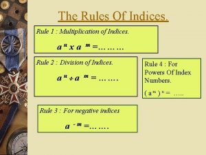 Rule of indices