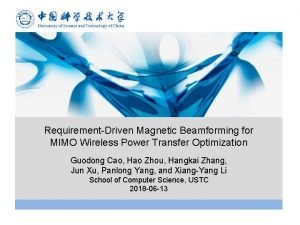 RequirementDriven Magnetic Beamforming for MIMO Wireless Power Transfer