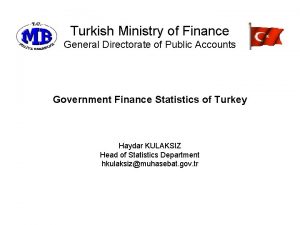 Turkey ministry of finance