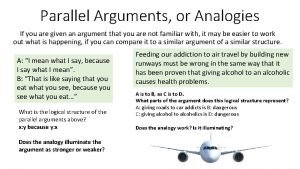 Parallel argument meaning