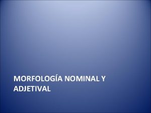 Disconformidad morfologia