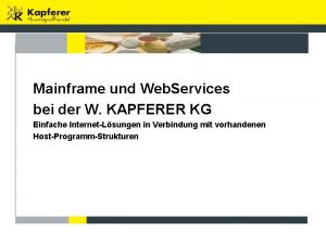 Web services mainframe