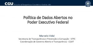 Poltica de Dados Abertos no Poder Executivo Federal