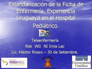 Estandarizacin de la Ficha de Enfermera Experiencia Uruguaya