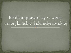 Realizm skandynawski