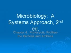 Microbiology A nd Systems Approach 2 ed Chapter
