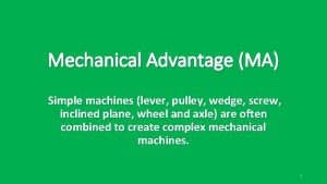 Mechanical advantage of a wedge