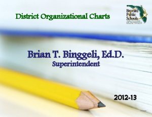 District Organizational Charts Brian T Binggeli Ed D