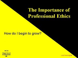 Importance of professional ethics