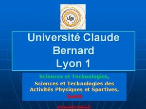 Claude bernard lyon 1 university