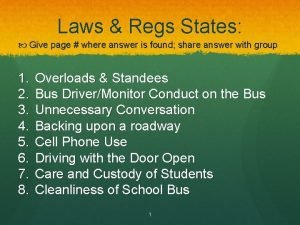 Laws Regs States Give page where answer is