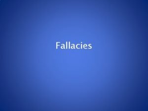 Love is a fallacy logical fallacies