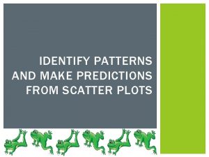 Patterns in scatter plots