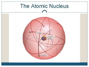 The Atomic Nucleus Reviewthe nucleus The nucleus is