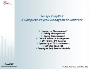 Easypay payroll software