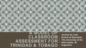 Assessment in trinidad and tobago