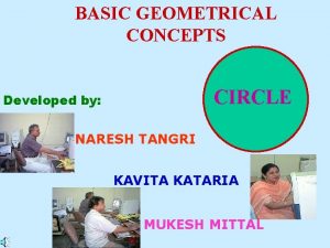 BASIC GEOMETRICAL CONCEPTS CIRCLE Developed by NARESH TANGRI