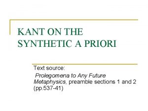 Synthetic a priori judgments