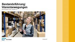 Bestandsfhrung Warenbewegungen SAP Business One Version 9 3