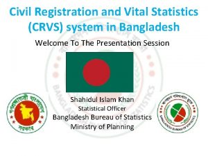 Civil Registration and Vital Statistics CRVS system in