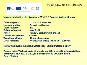 VY32INOVACECHK 44760 AL Vukov materil v rmci projektu