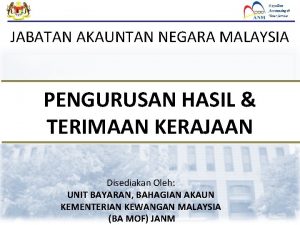 Pengurusan terimaan hasil kerajaan