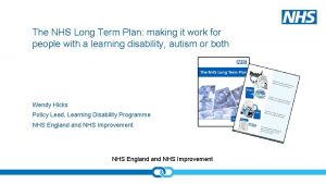 The NHS Long Term Plan making it work