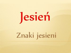 Znaki jesieni