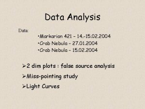 Data Analysis Data Markarian 421 14 15 02