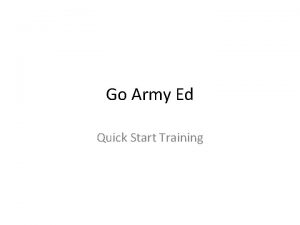 Go army ed