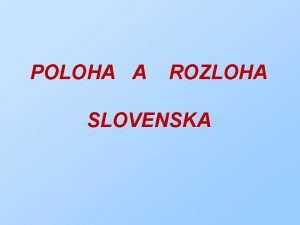 Slovensko rozloha