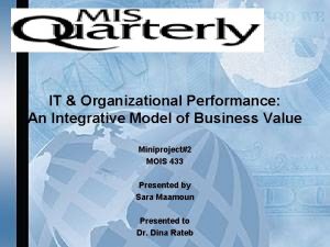 Integrative model of organizational behavior