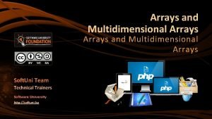 Arrays and Multidimensional Arrays Soft Uni Team Technical Arrays and Multidimensional Arrays Soft Uni Team Technical