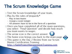 Scrum roles game