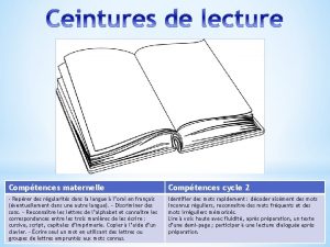 Comptences maternelle Comptences cycle 2 Reprer des rgularits