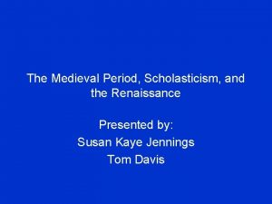 Scholasticism in the renaissance