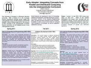 Early Adopter Integrating Concepts from Parallel and Distributed