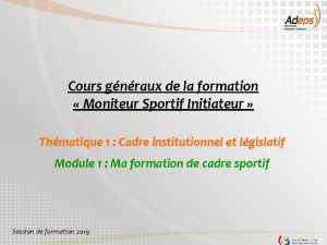 Initiateur sportif Initiateur sportif