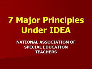 Major principles of idea