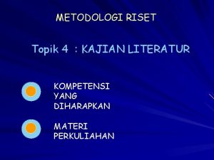 Contoh kompetensi metodologi