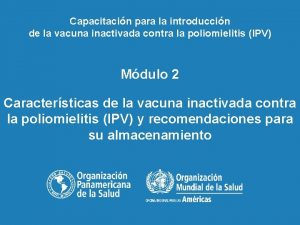 Capacitacin para la introduccin de la vacuna inactivada