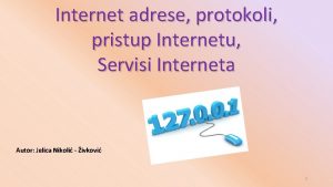 Osnovni servisi interneta
