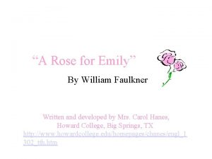 A rose for emily climax