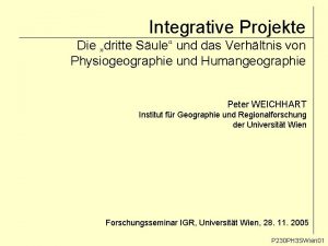 Integrative projekte